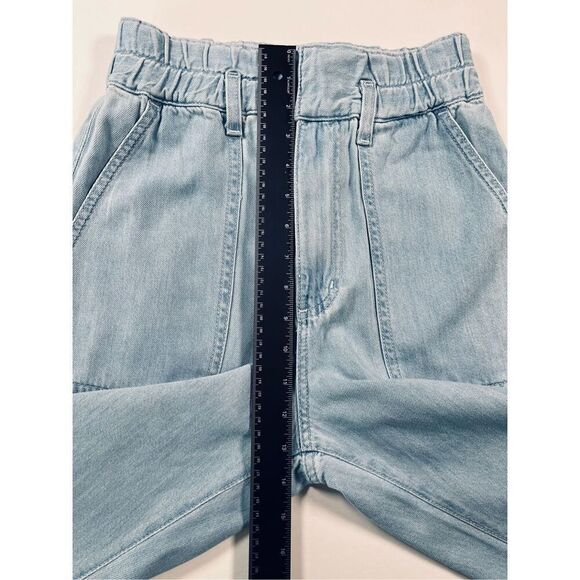 AG Adriano Goldschmied High Rise Barrel Jean Paperbag Roxbury Silk Blend Size 24 - Picture 7 of 9